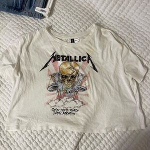 metallica crop top